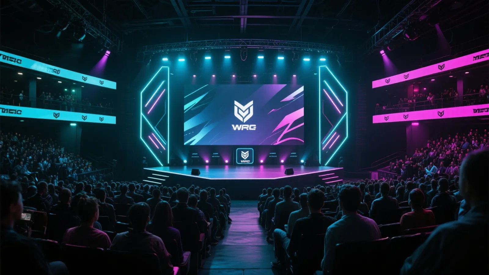 LCP赛事舞台与观众席