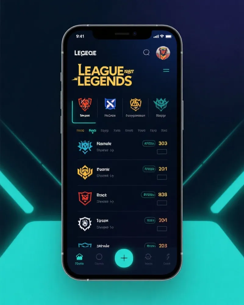 LCP赛程App界面展示